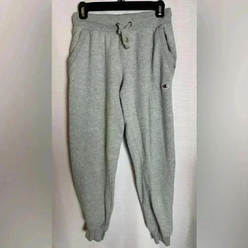 Champion women's gray sweatpants with pockets, size S